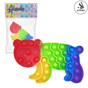 Alsimba Push Popit Bubble Silicone Toy for Kids - Approx. 7 inches - Cute-Panda
