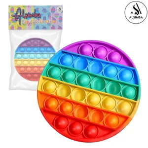 Alsimba Push Popit Bubble Silicone Toy for Kids - Approx. 5 inches - Circle
