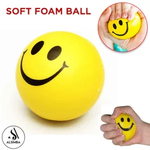 1 Pcs Soft Foam Smiley Emoji Balls for Kids - High Density Foam Ball For Over 3 Years Old Kids Soft Lightweight Easy To Grip Indoor Training Ball