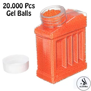 20000 Pcs Gel Balls For Gel Blasters Toygun - Gel Splatter Blaster Refill - Compatible with Gel Ball Blaster - 7.5mm Gel Beads - Gel Balls Water Play Beads Crystal Water Beads For Toy - Orange