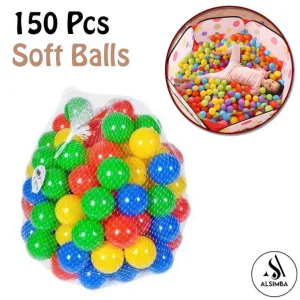 Soft Plastic Tent Balls Set for Play House Tent and Swimming Pool - 150 Balls Set For Kids - Soft Balls For Kids Toddlers Swimming Pool Balls and Play Tent Balls - Plastic Ball BPA Free & Crush Proof Multicolored Soft Plastic Balls For Ball Pit Baby Pool