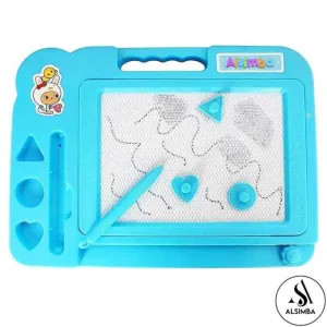 Magic Slate Special Edition Drawing and Writing Board for Kids Learning - Writing And Drawing Board With Stamps And Pen Magic Slate for Kids Learning 20x27cm Random Color