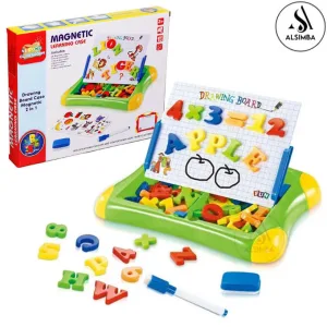 2 in 1 Magnetic Writing and Drawing Learning Case First / Second Classroom Imported High Quality - Educational Writing And Drawing Board Magnetic Whiteboard Magnetic Learning Case for Kids with Alphabets and Numbers Toy Best Birthday Gift For for Kids