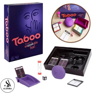 Taboo Board Game Unspeakable Fun Board Game - Taboo Cards Game For Kids & Adult Above 13+ Years Old For 4 Players - Purple