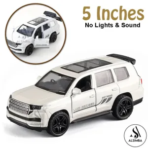 Lexus Land Cruiser Prado - Alloy Children's Sports Model Car Die-Cast Metal Toy Car - Front Doors & Hood Can Be Opened - Size Approx. 5 Inches - White