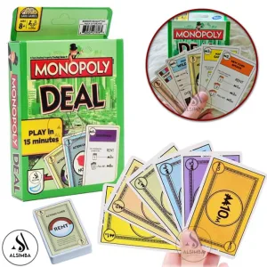 Monopoly Deal Card Best Imported Quality Special Edition 110 Cards Pack - For Kids & Adults Family Fun Games Multicolor Laminated Complete Original English Version - Green