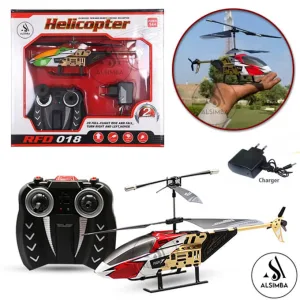 Remote Control Rechargeable 2.0 Channel Flying Helicopter RFD-018 - 2 Channel Rechargeable Toy For Kids - Random Color