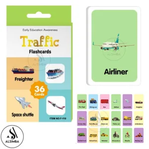 Traffic Flash Cards Set For Kids