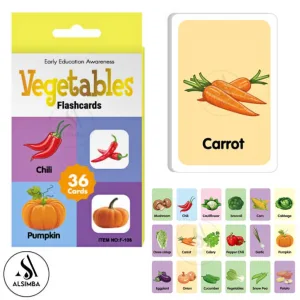 Vegetables Flash Cards Set For Kids,flash cards