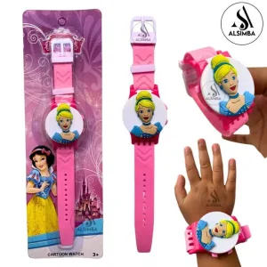 Disney Princess Kids Watch - Digital Character Wrist Watch for Girls 3+ - Adorable LED Time Watch with Cartoon Screen - Comfortable & Enjoyable Watch