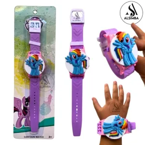 My Little Pony Kids Watch - Digital Character Wrist Watch for Girls 3+ - Adorable LED Time Watch with Cartoon Screen - Comfortable & Enjoyable Watch