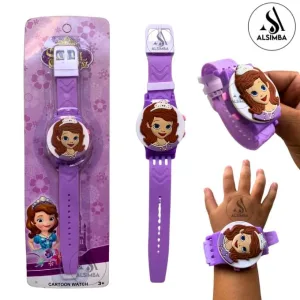 Disney Sofia Kids Watch - Digital Character Wrist Watch for Girls 3+ - Adorable LED Time Watch with Cartoon Screen - Comfortable & Enjoyable Watch