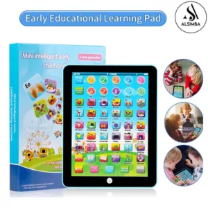 Educational Tablet For Kids High Quality Toy - Learn English Alphabets - Words - Math & Music - Interactive Learning iPad Style Computer Tab for 3+ Early Childhood Development - Blue & Pink