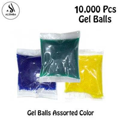 10000 Pcs Gel Balls Refill Pack 6-7mm - Assorted Color Water Beads Ammo for Electric Gel Blasters & Water Bead Guns - Non-Toxic & Eco-Friendly